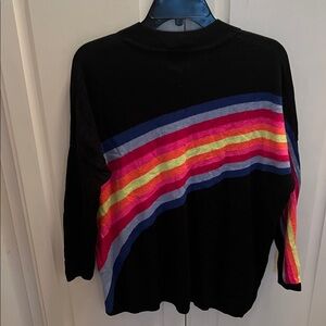 Wispr Black V Neck Neon Stripped Back XS